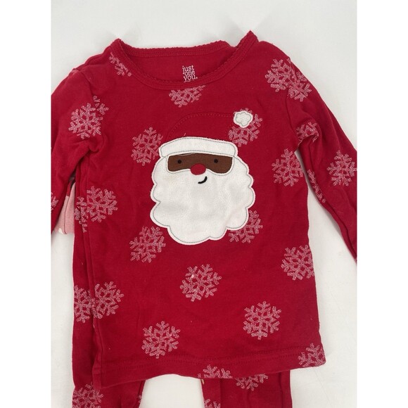 Family Christmas Black Santa Two-Piece Top & Bottom Pajama Sets Carters 18 Mos - Picture 4 of 11